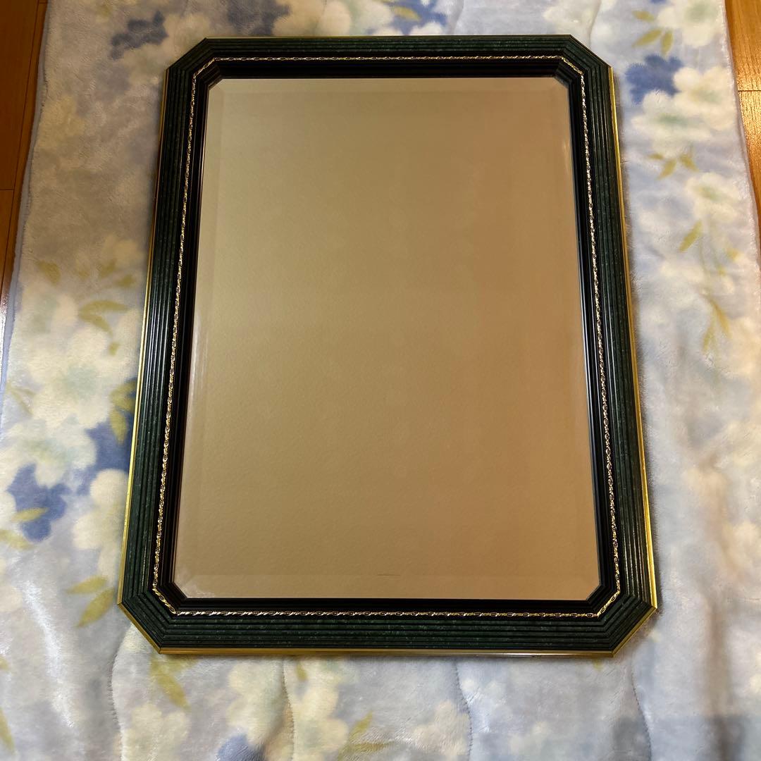 イタリア製　ビンテージ　壁掛け ウォールミラー　810×610