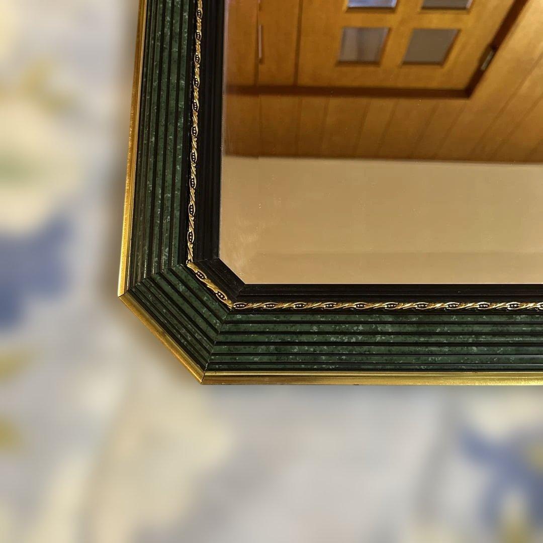 イタリア製　ビンテージ　壁掛け ウォールミラー　810×610