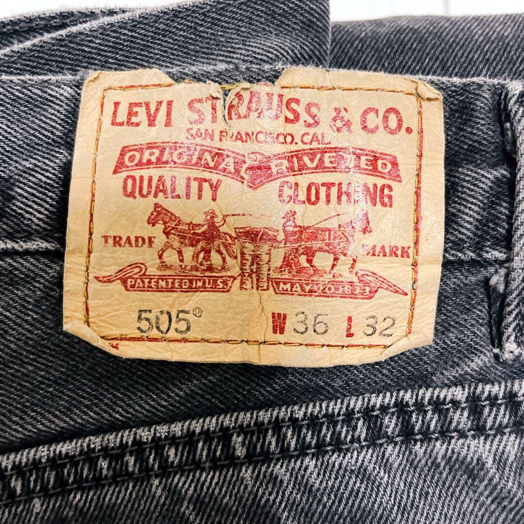 Levi's 505 ブラックデニム 後染め　00s W36 L32