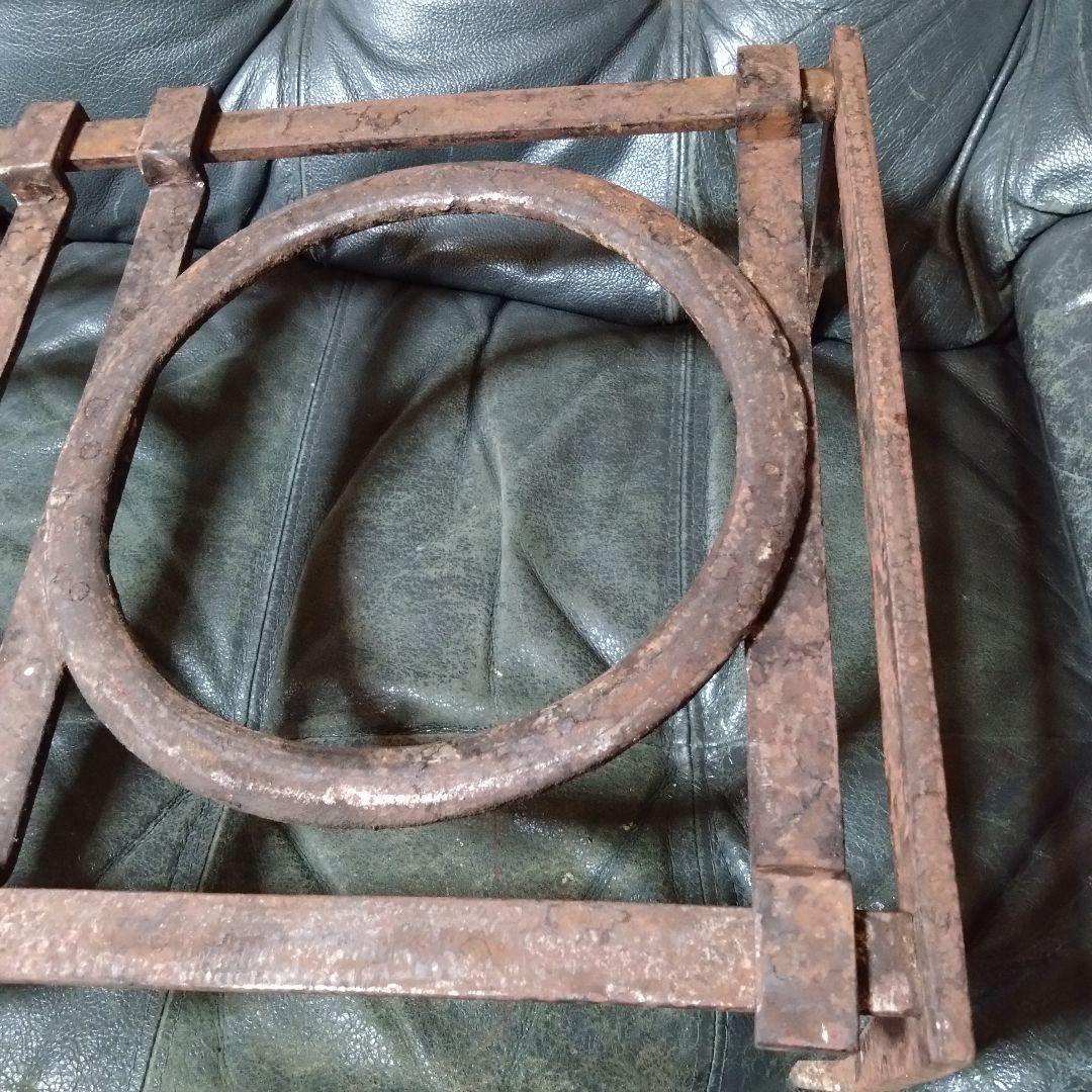 吉原型　五徳　【特大】　長火鉢用　レトロ　鉄