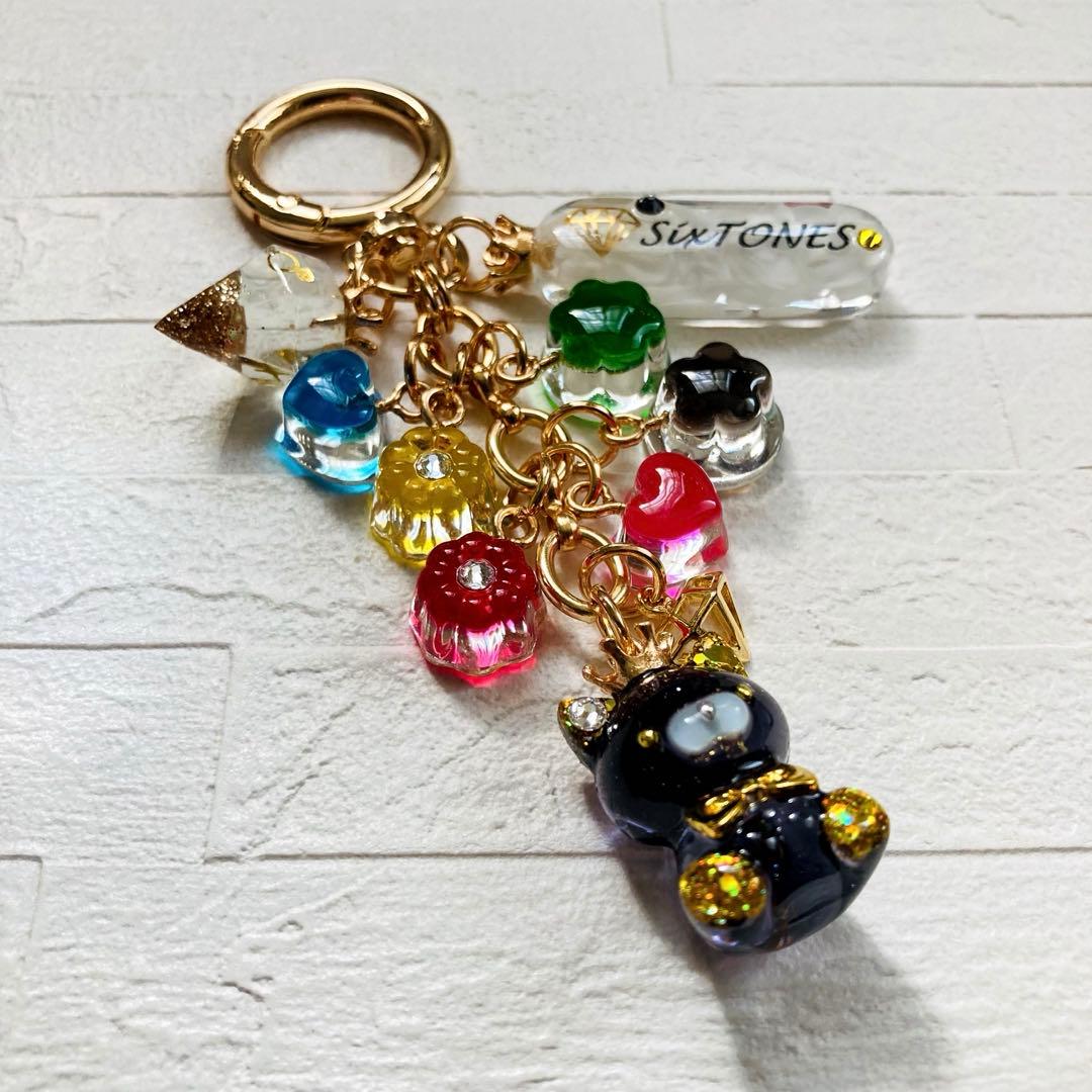 蜜柑ページMan、SixTONES名入れチャームレジンキーホルダー