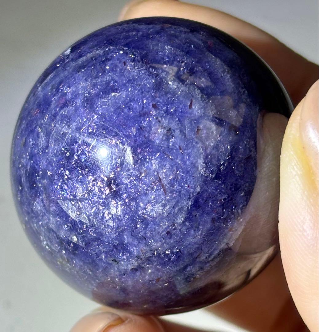 《全方向ブラッドショット♡》アイオライト×サンストーン✰スフィア✰丸玉　天然石