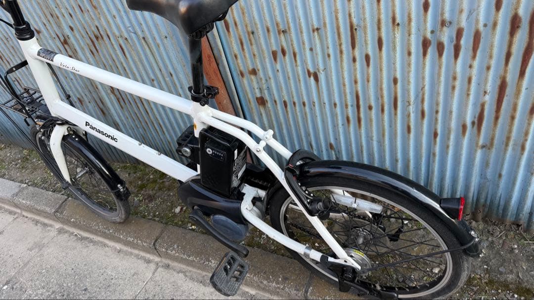 【整備済】電動アシスト自転車 ミニベロ パナソニック ベロスター 白 5個点灯