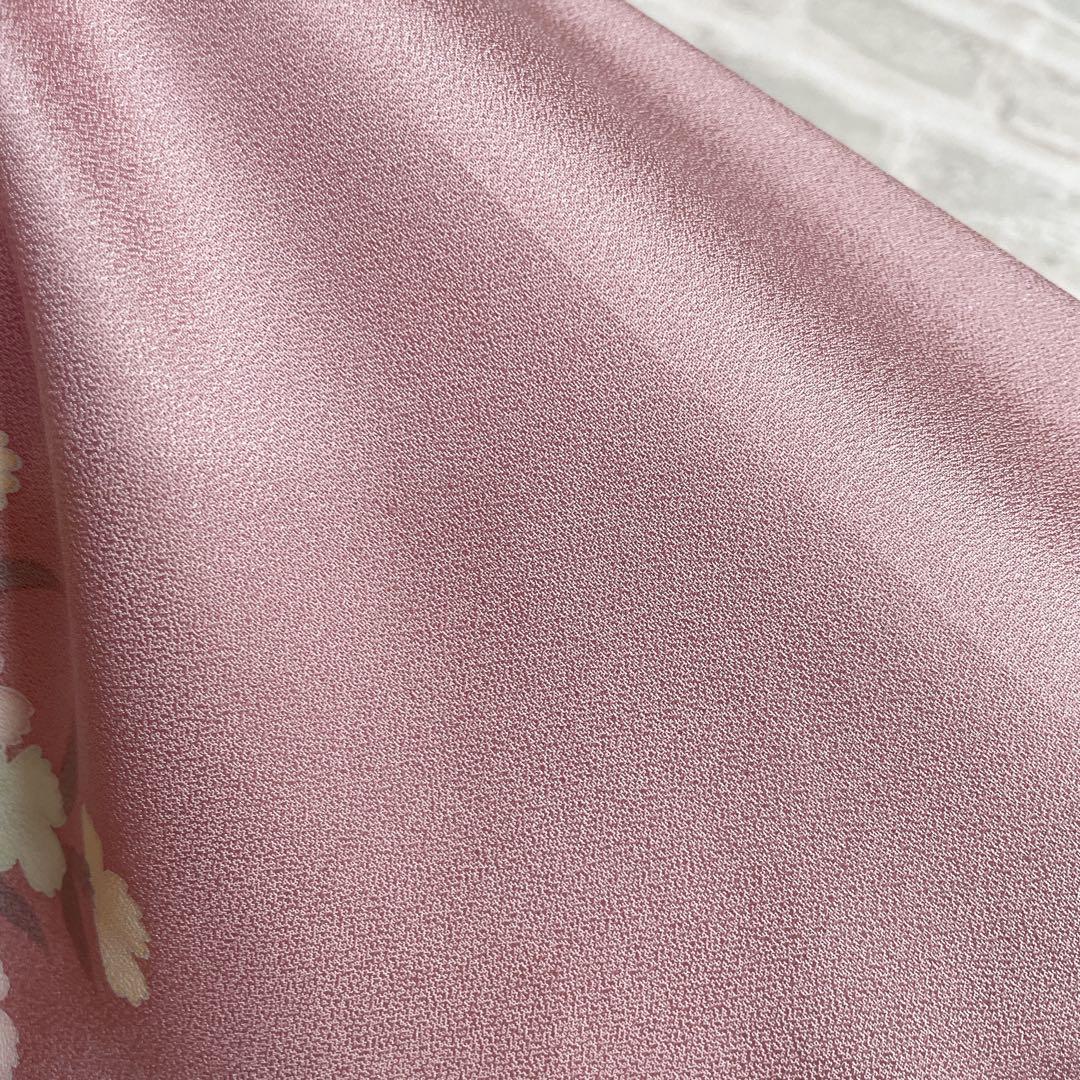 訪問着のみ　桔梗　小花　可愛らしい花　春爛漫　手刺繍　着物　Q5