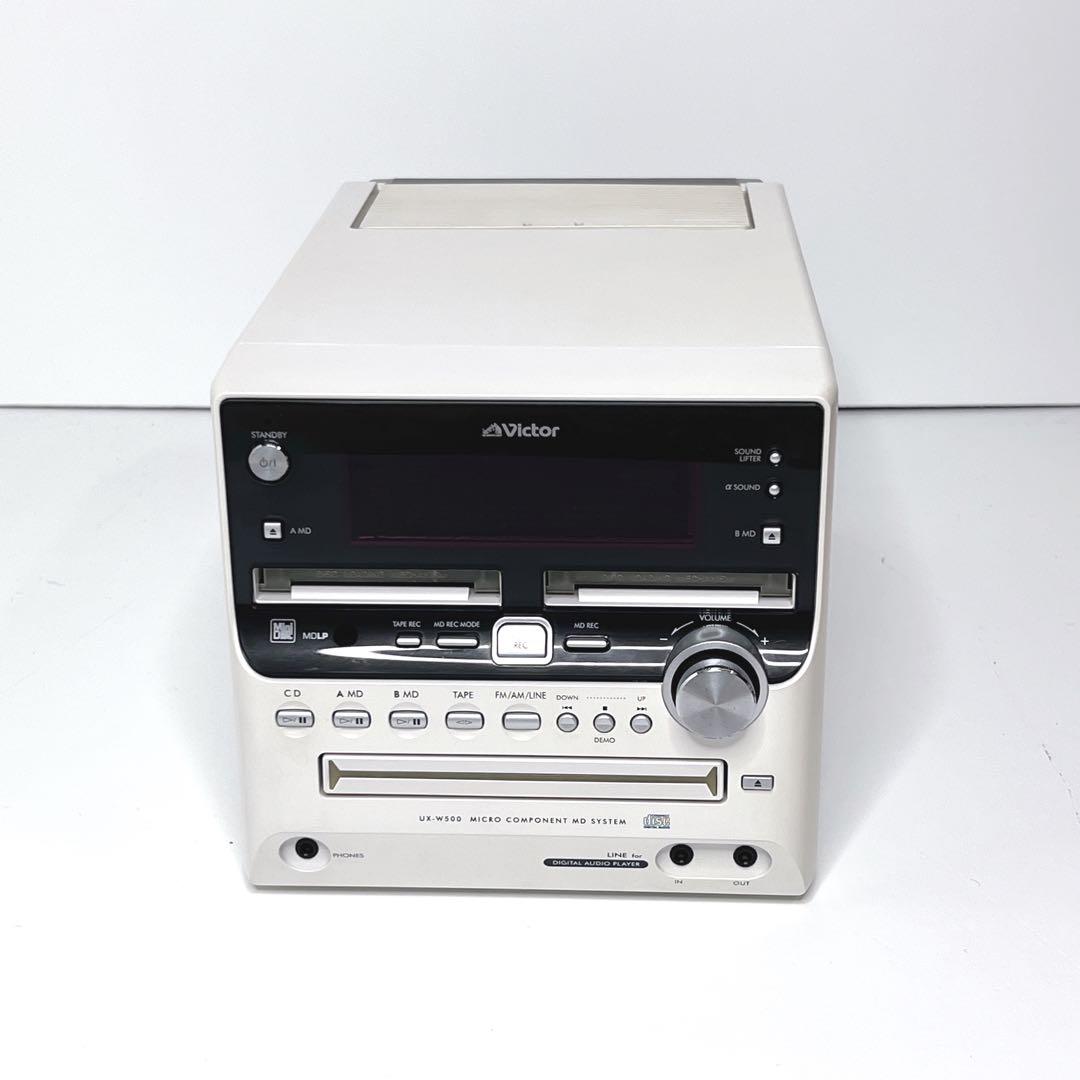 【美品・動作品】希少 Victor CA-UXW500‐W CD MD カセット