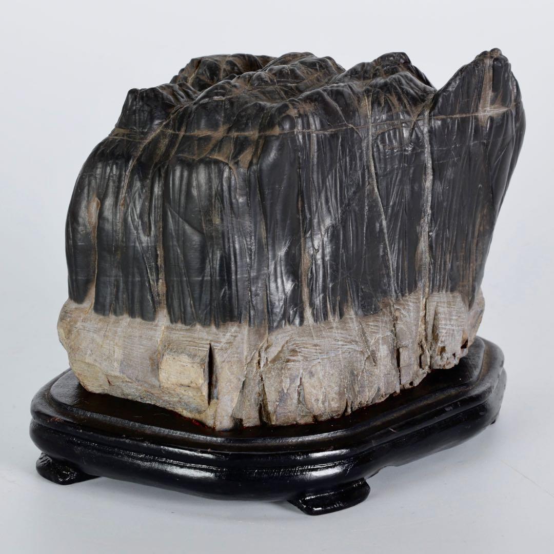 古谷石 遠山 連山 滝石1.4kg水石 鑑賞石 天然石 原石 盆石 景石 飾石