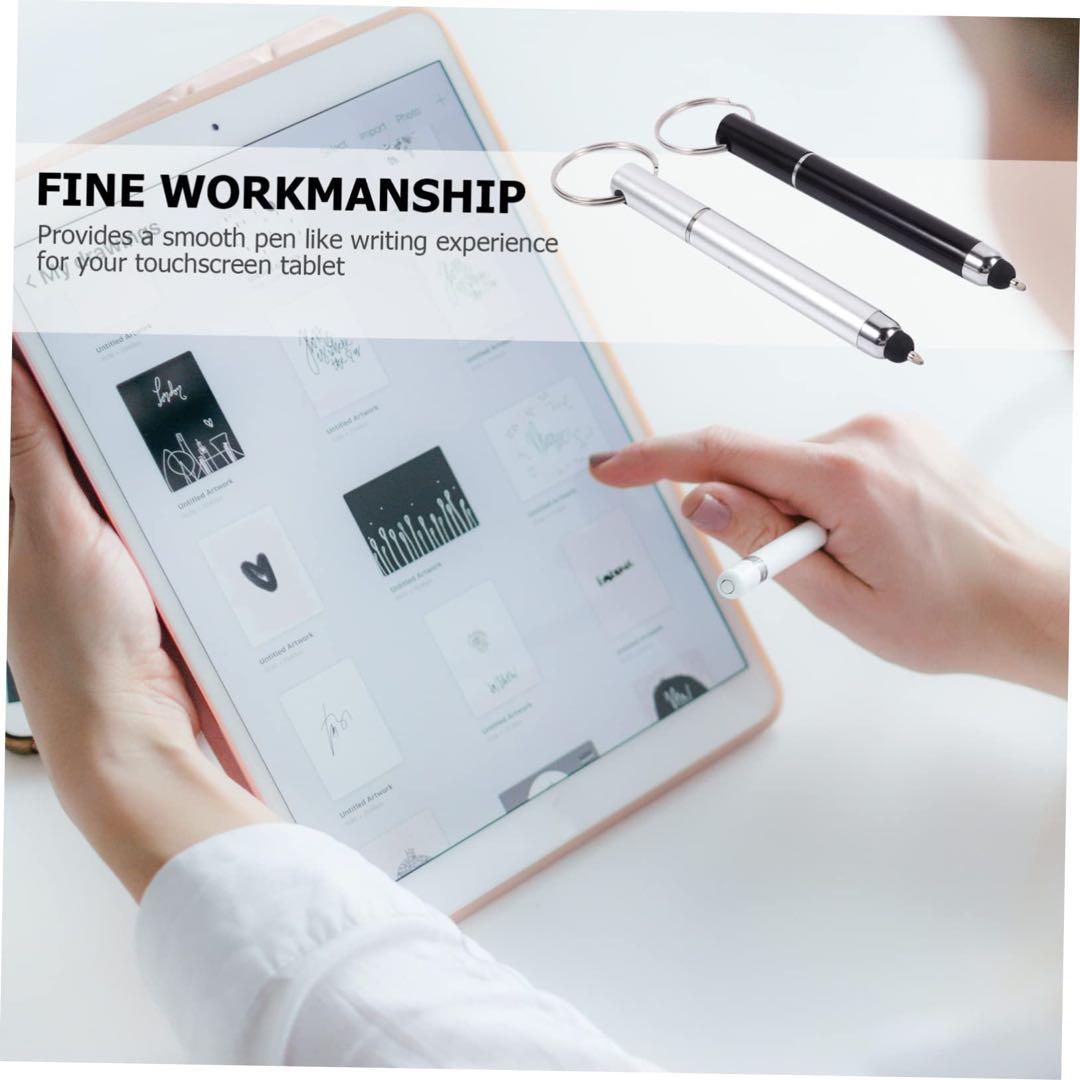 タッチスクリーンボールペン6本セットスクリーンペンキーホルダー