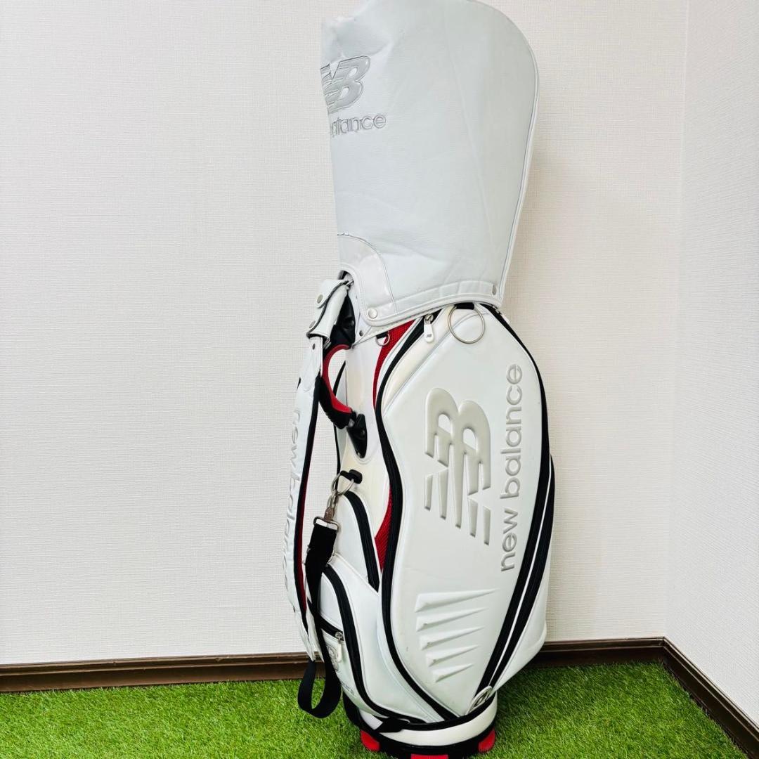 ニューバランス　キャディバッグ　メンズゴルフ　ホワイト　かっこいい　人気　白