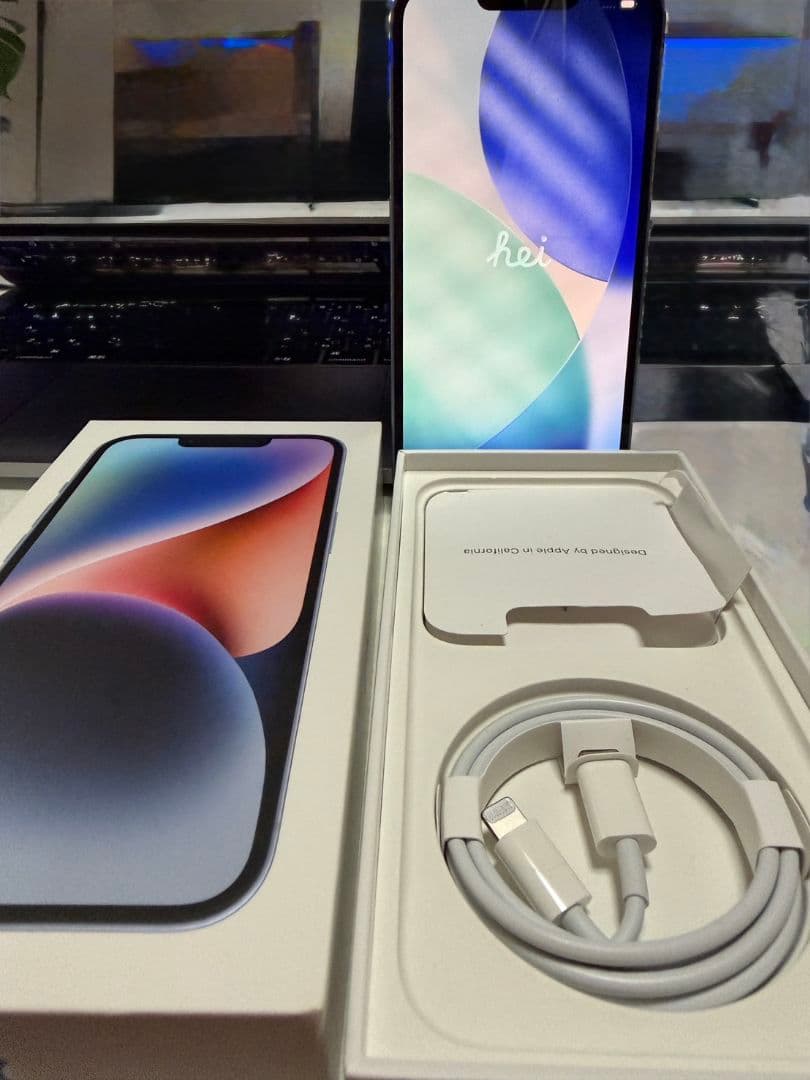 iPhone 14 ブルー 本体 充電ケーブル付き