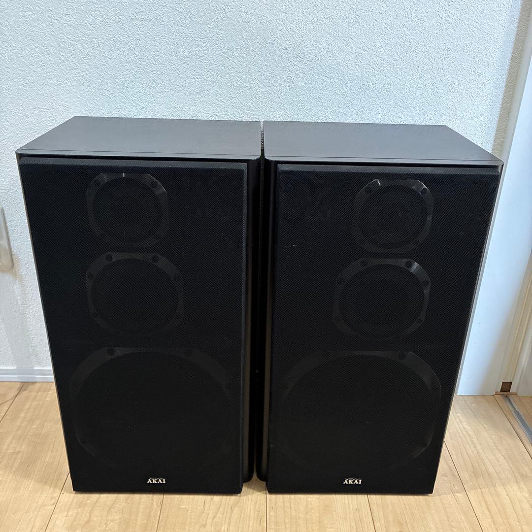 AKAI 3ウェイスピーカー AE-712 ペアスピーカー 中古 カバーネット付