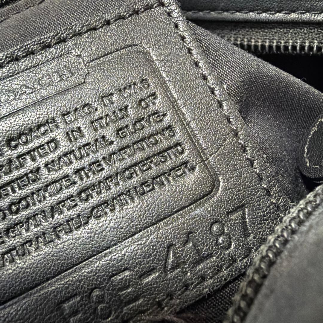 バッグ RARE OLD COACH 4187 BLACK LEATHER BAG