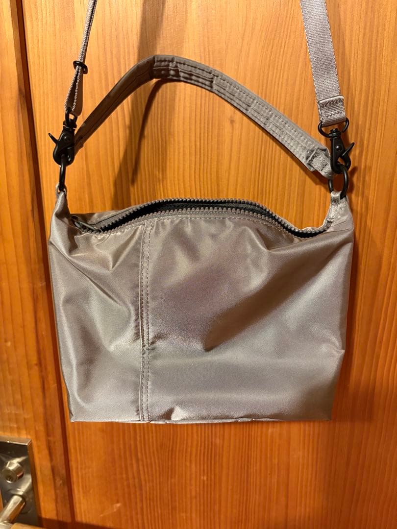 ポーター　シェル　ショルダーバッグ　カーキグレー