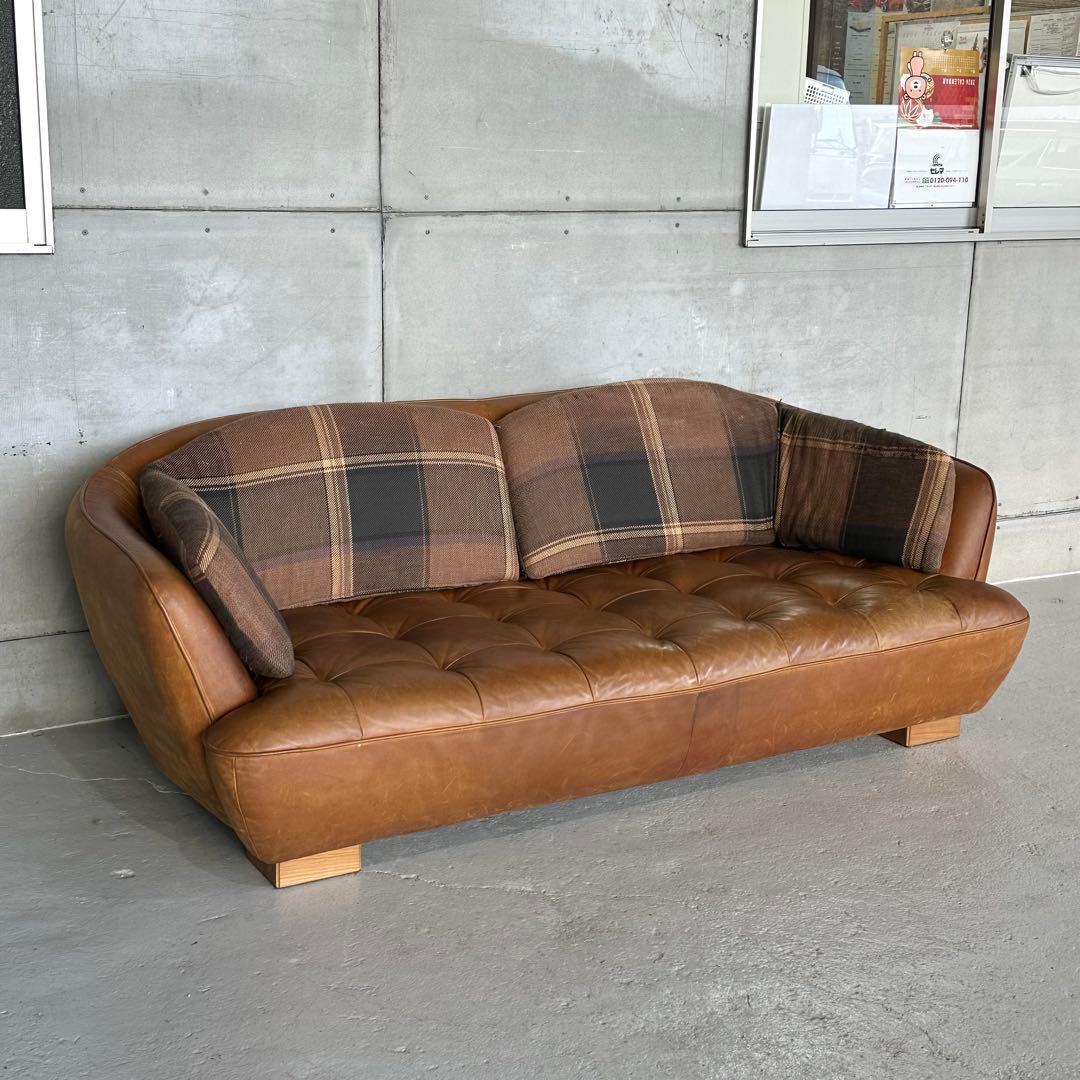 CRASH GATE オピウムソファー オイルレザー 2.5人掛け オゾン脱臭済