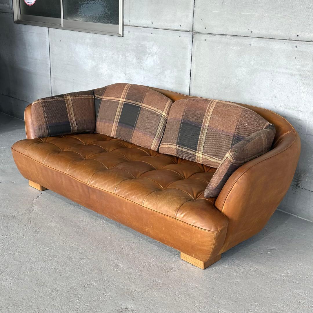 CRASH GATE オピウムソファー オイルレザー 2.5人掛け オゾン脱臭済