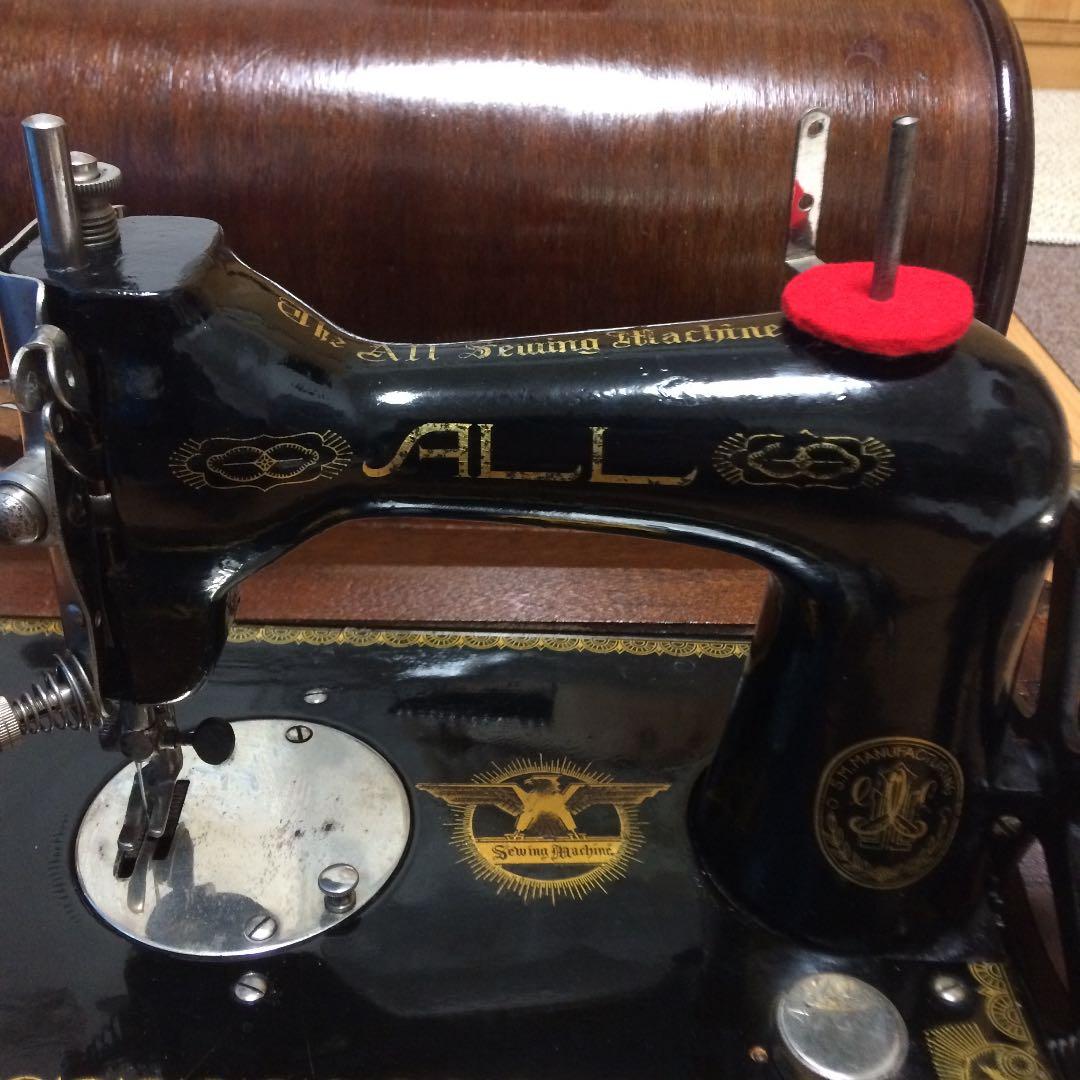 稀少 昭和レトロ　アンティーク ALL オールミシン 手回し ミシン