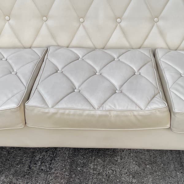 カリモク60 ３シーターロビーチェア　アイボリー　３人がけソファ