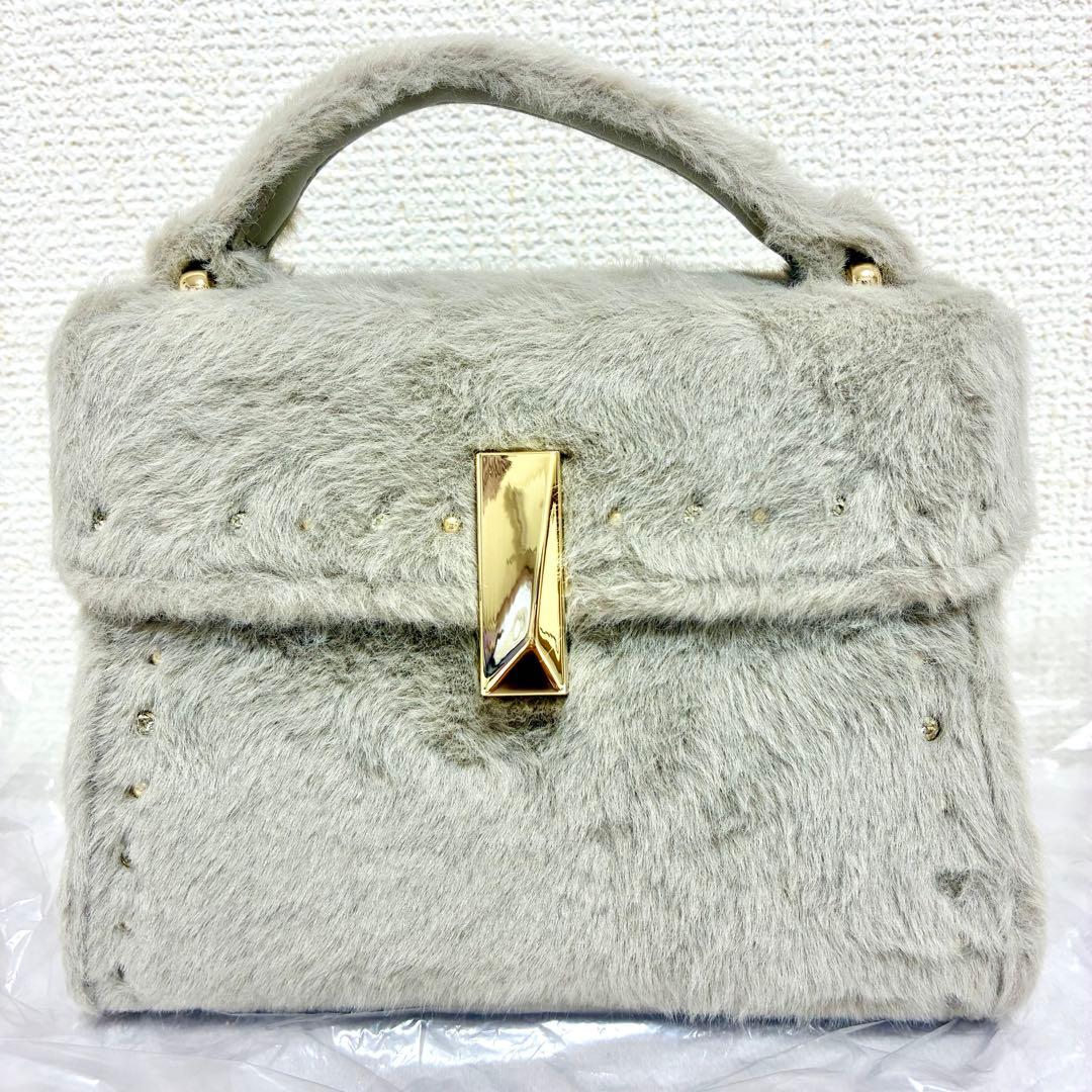 CELFORD リュタン　ビジュースタッズファーポシェット　MOC ファーバッグ