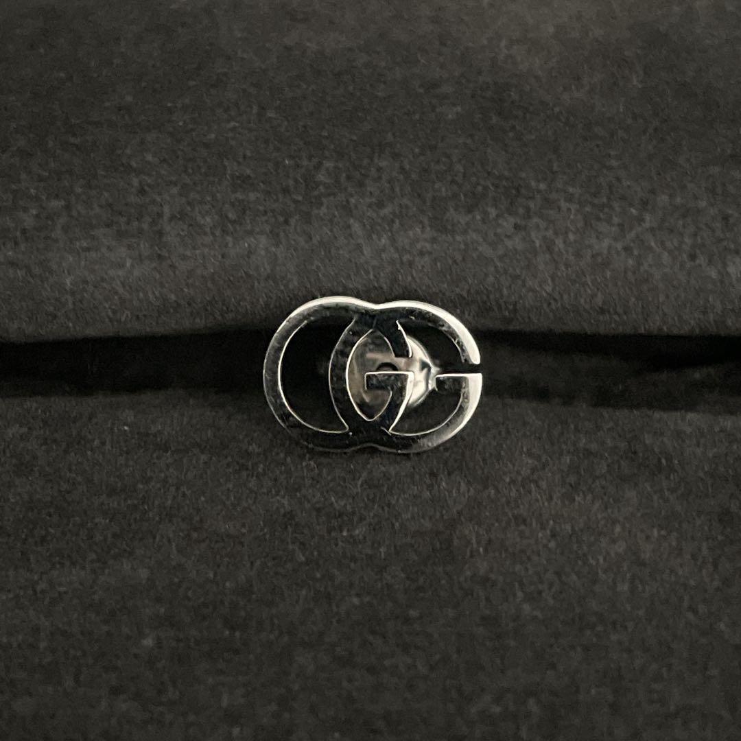 良品　GUCCI グッチGGロゴ シルバー ピアス 片耳用　男女兼用