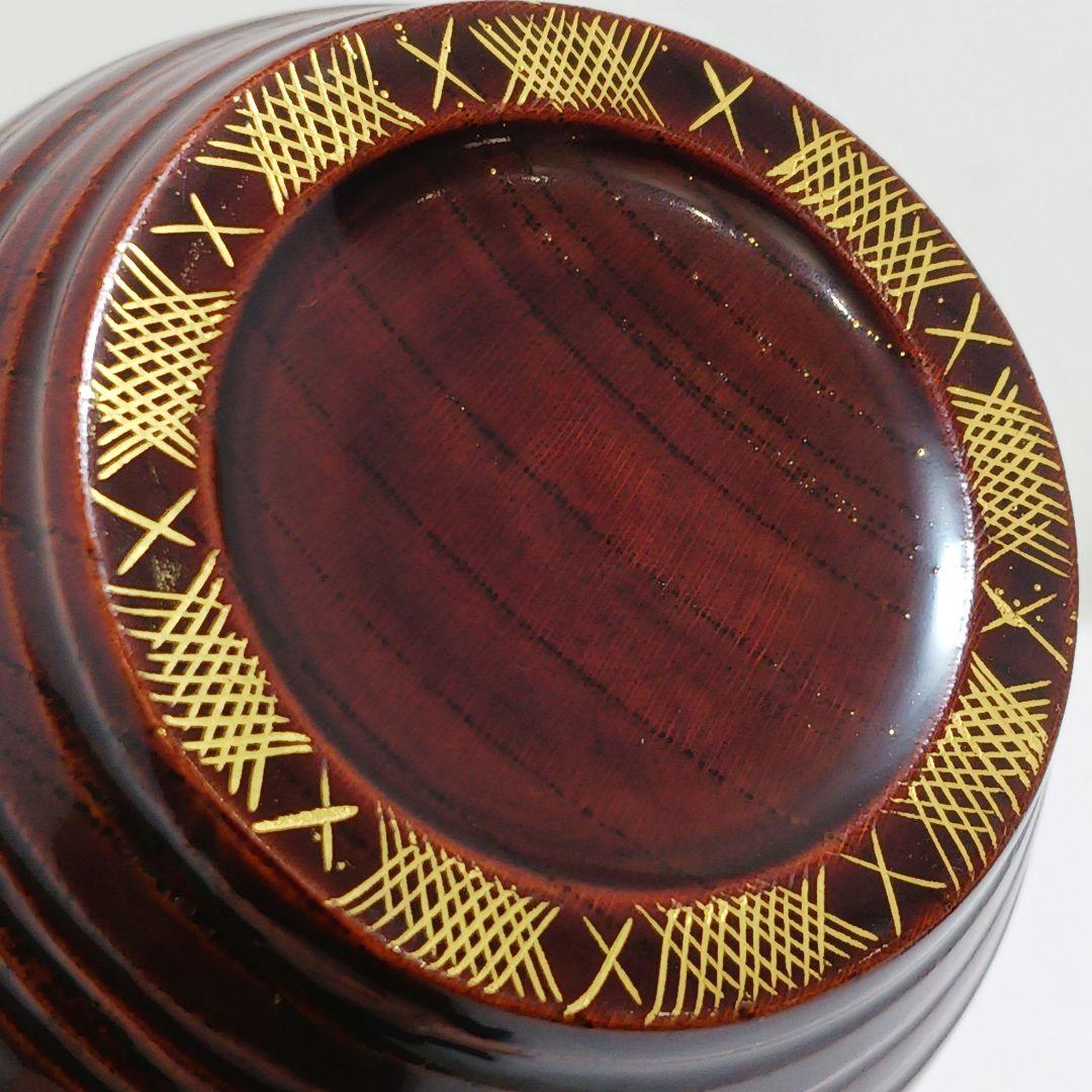 Y3339-2 輪島塗 塗師 大徹 金蒔絵 ぐい呑み 2客セット 共箱　#13