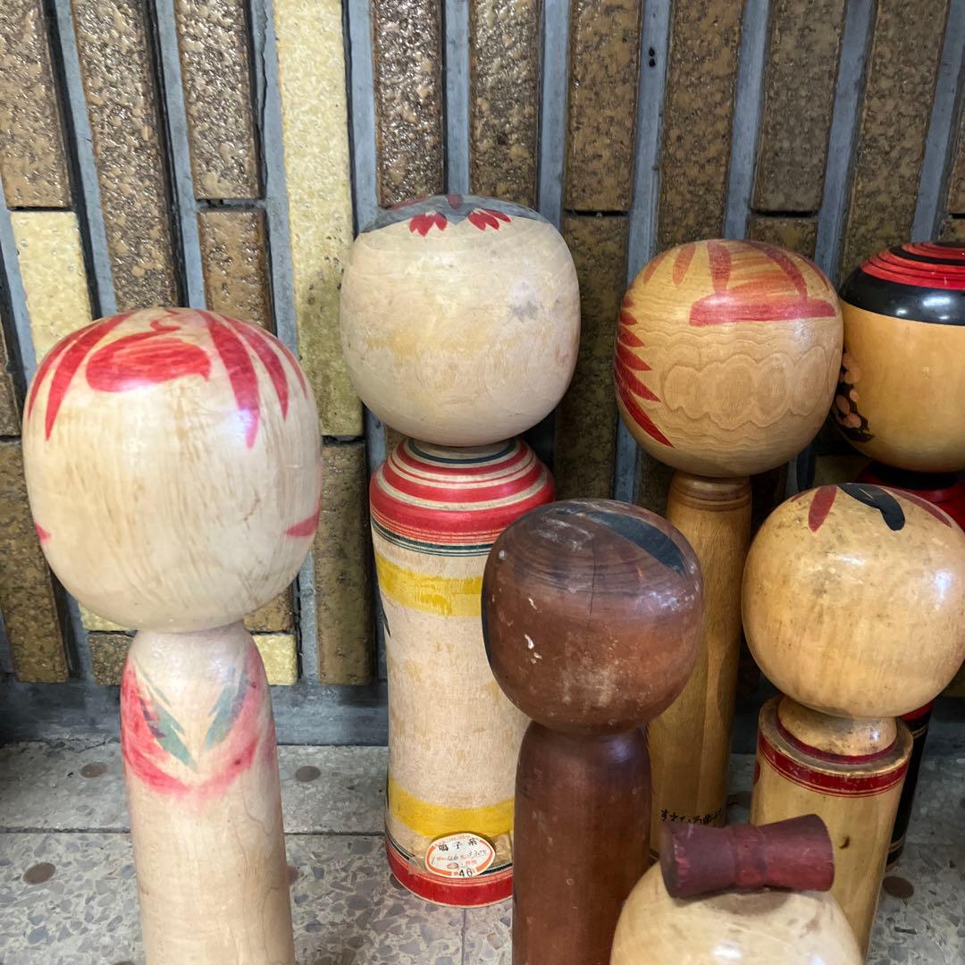 D壁 昭和レトロ こけし 小芥子 21体セット セット売り まとめ売り 木製