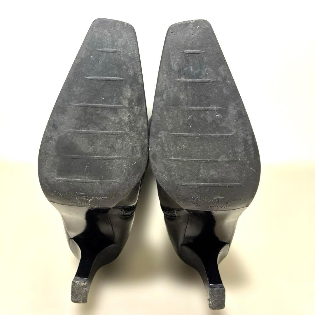 【美品】箱付き サルヴァトーレ フェラガモ ロングブーツ ガンチーニ レザー