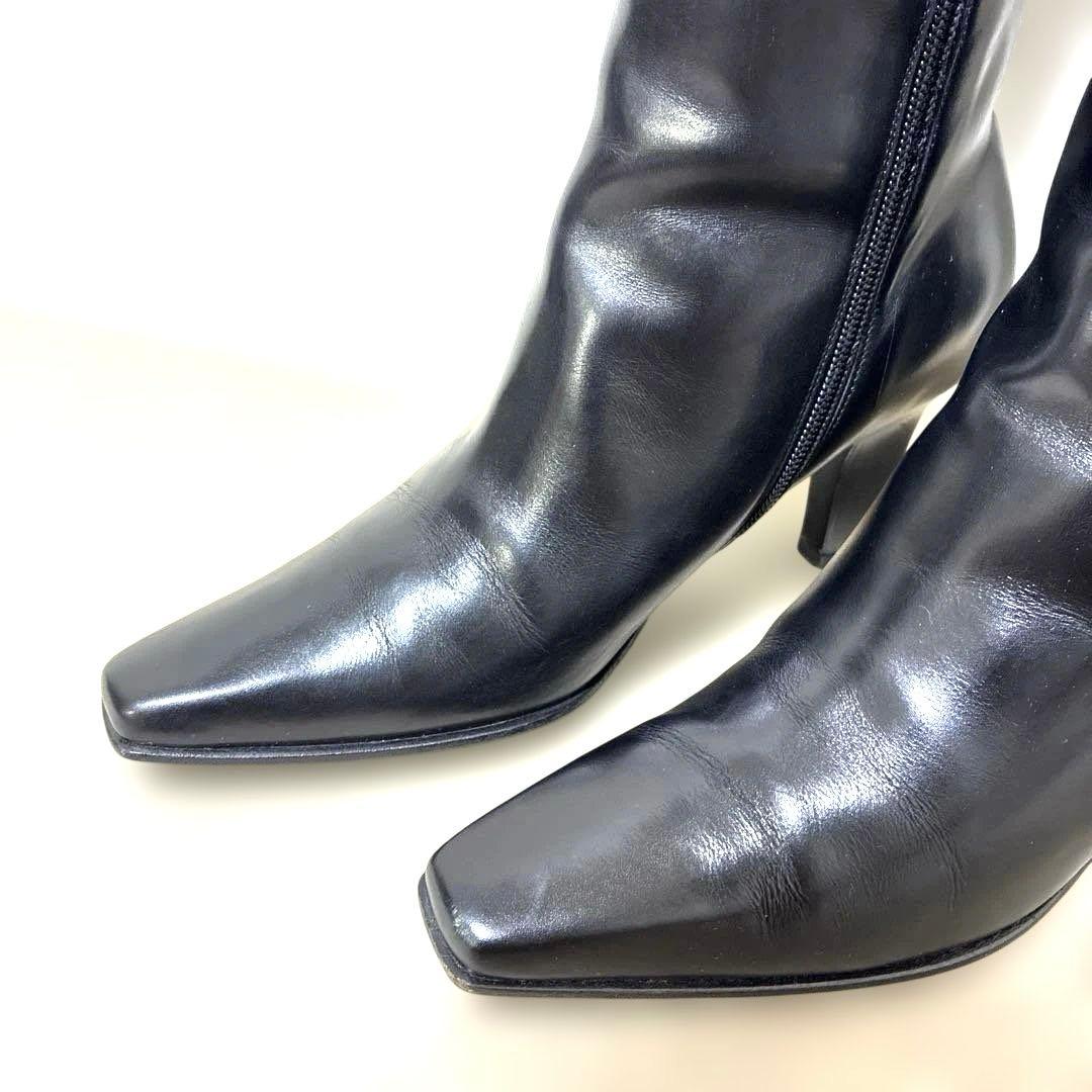 【美品】箱付き サルヴァトーレ フェラガモ ロングブーツ ガンチーニ レザー