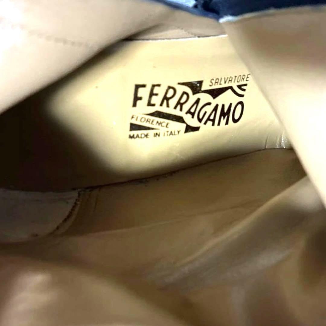【美品】箱付き サルヴァトーレ フェラガモ ロングブーツ ガンチーニ レザー