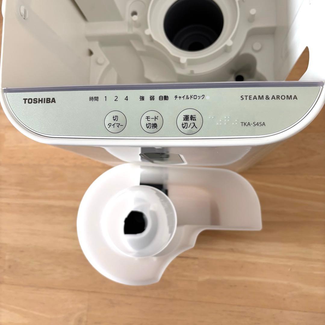 【超美品】TOSHIBA スチーム加湿器 TKA-S45A　東芝　ホワイト