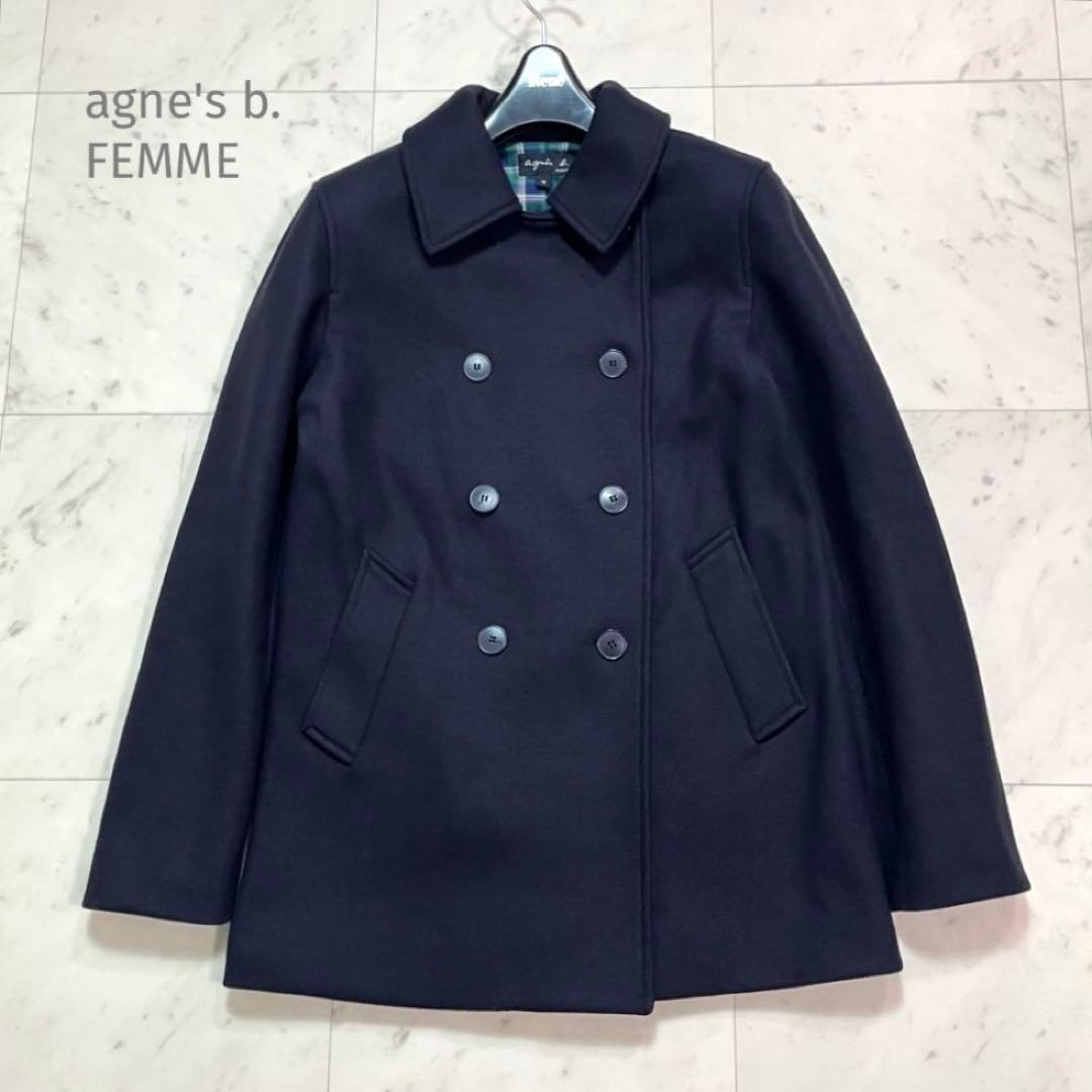agne's b. FEMME アニエスベー JQ18 ピーコート ハーフコート