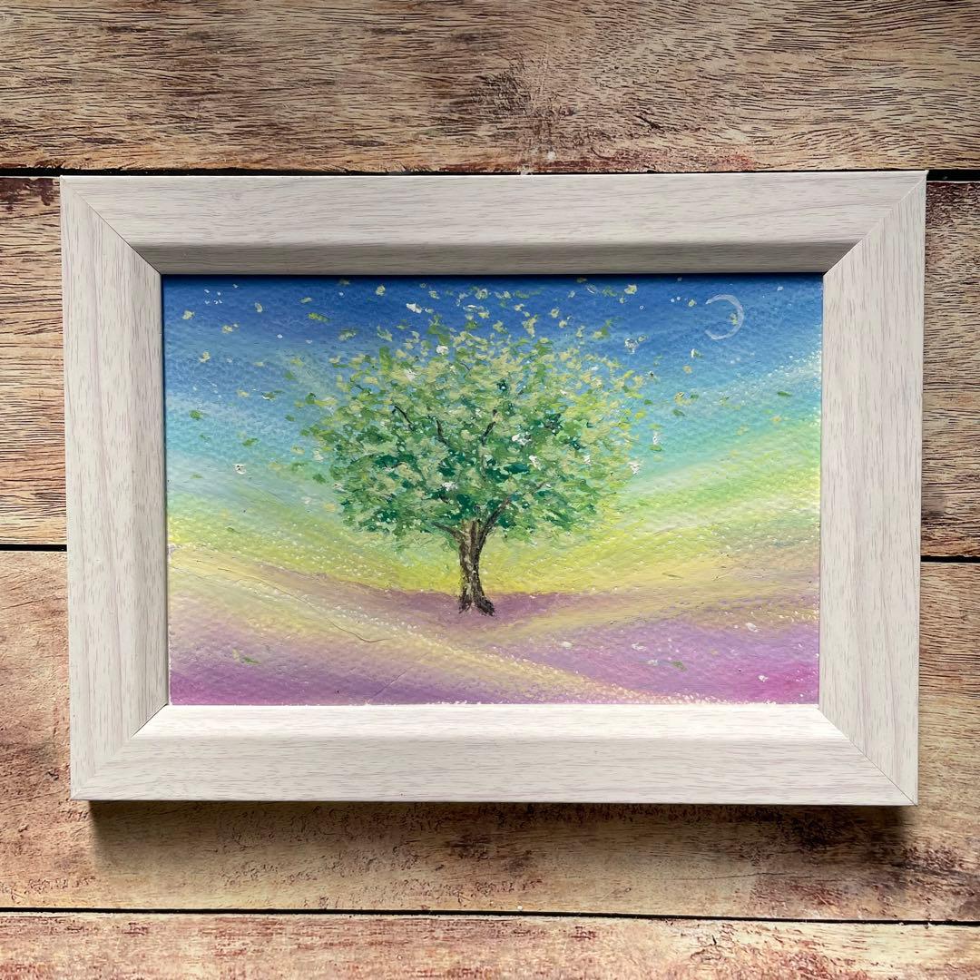 オイルパステル画　アクリル画　ご予約品　5点