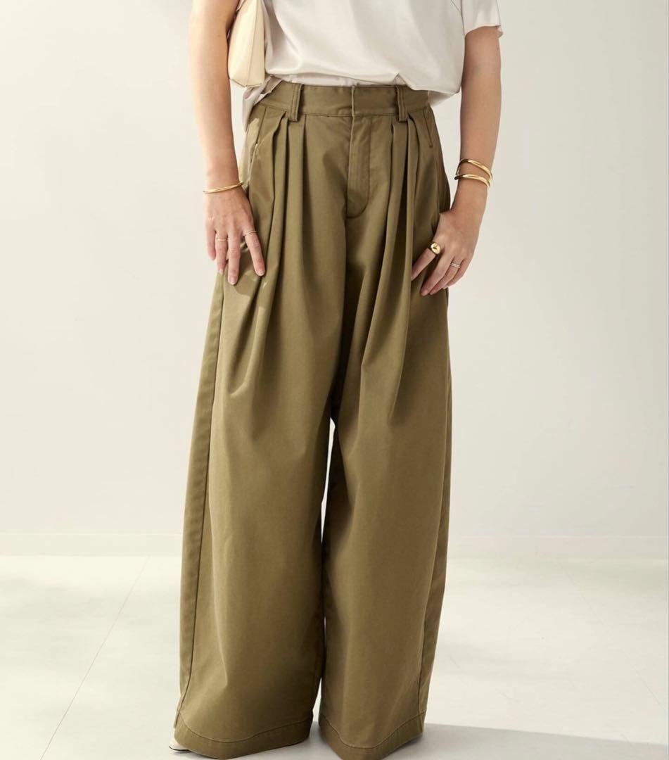 plage R’IAM リアムスーパーワイドチノパンツ34