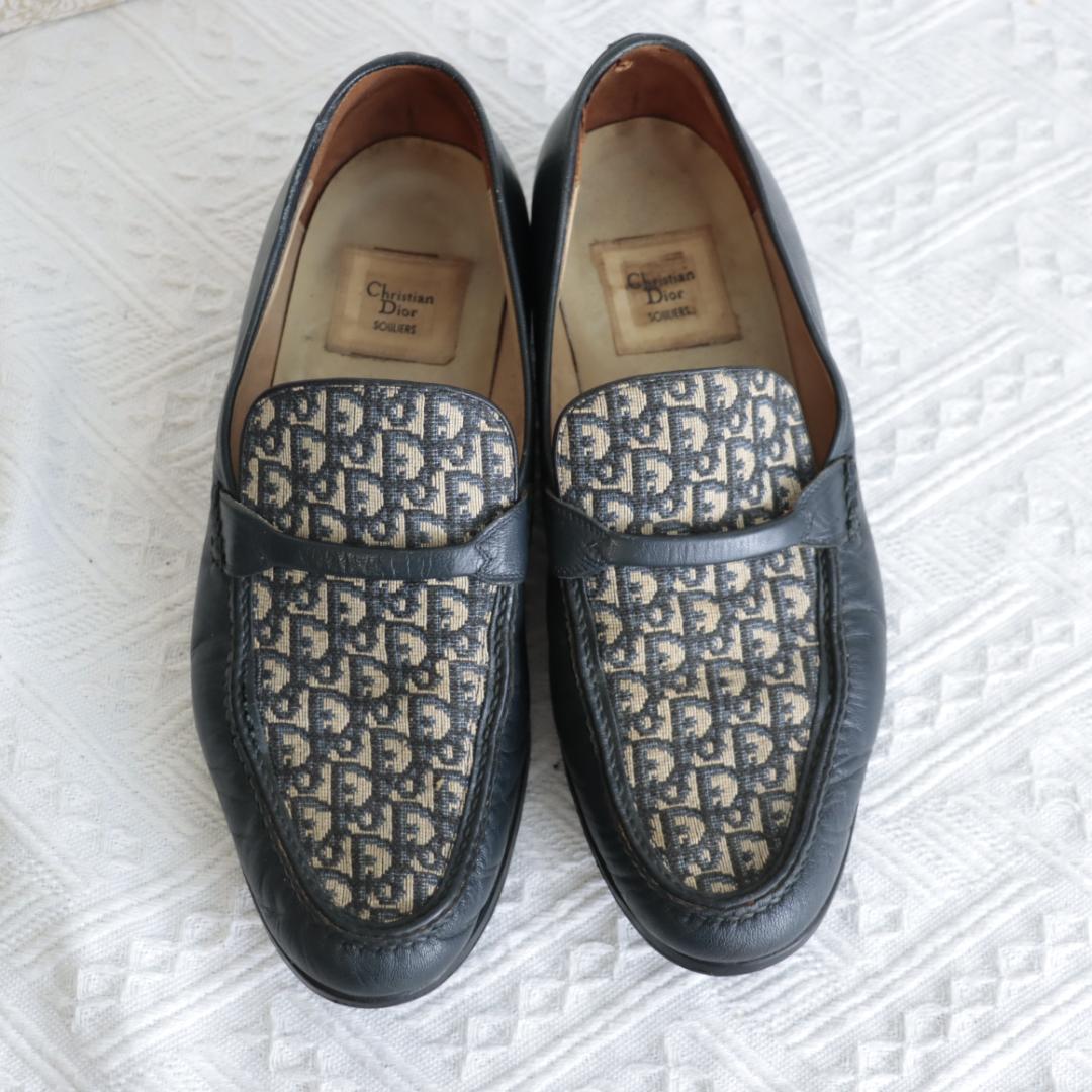 希少！クリスチャンディオール オブリーク トロッター ローファー モカシン 革靴