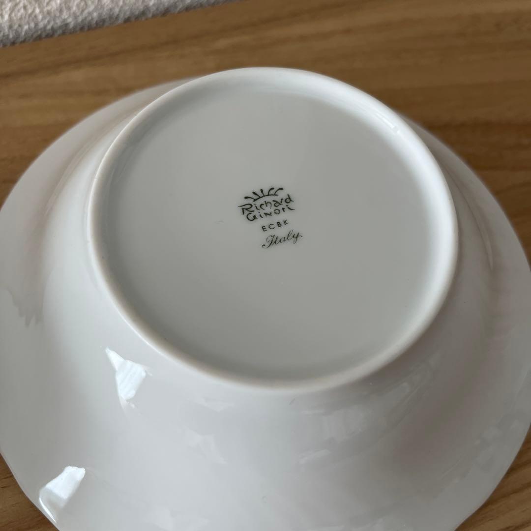 新品未使用　リチャード ジノリ　ベッキオホワイトプレート　フルーツソーサーセット