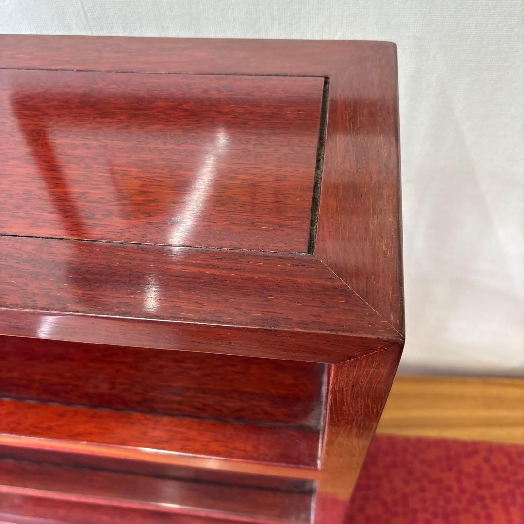 無垢材　格子　縦浅　小棚　高さ約70cm 幅約51cm