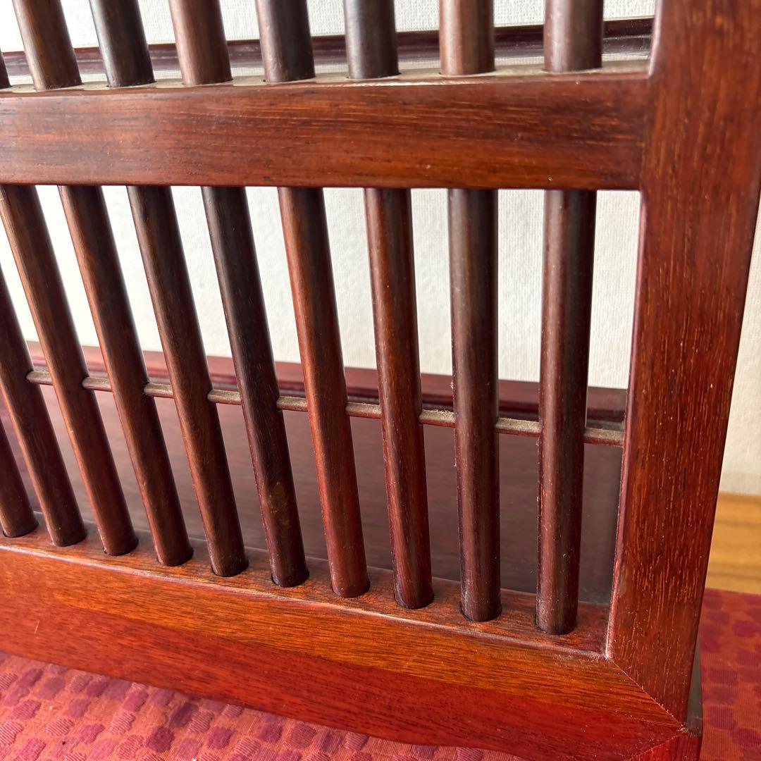 無垢材　格子　縦浅　小棚　高さ約70cm 幅約51cm