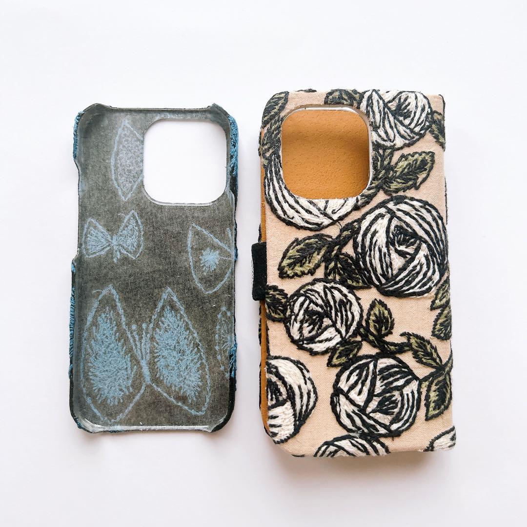 4445.4446*あじさいさま確認専用 ミナペルホネン 手帳型 スマホケース