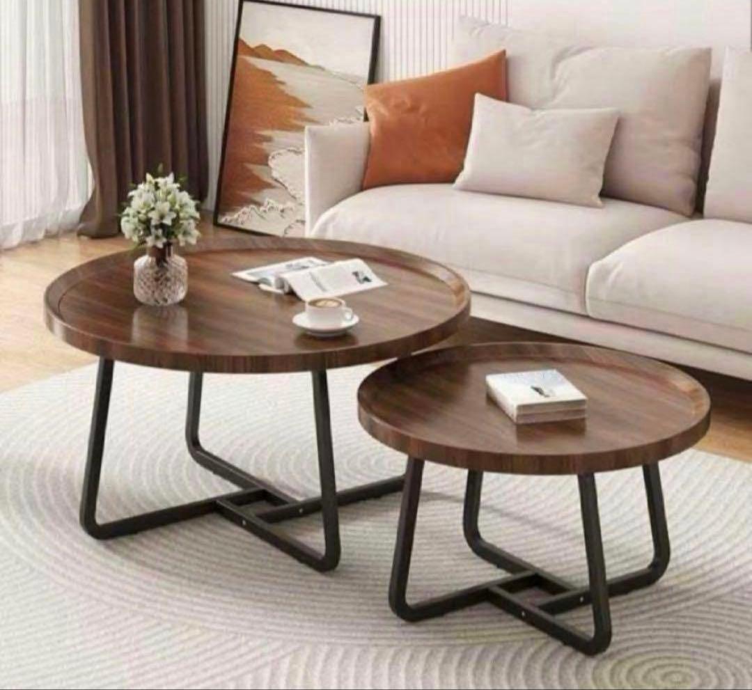 VEEZHA ネストテーブル ローテーブルおしゃれ マルテーブルコーヒーテーブル