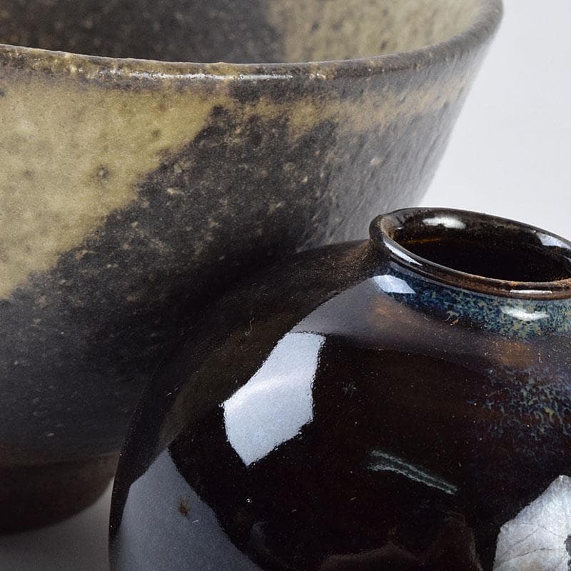 茶道具　青面朱茶箱　茶碗　金蒔絵　棗　香合など　七点　一式　仕覆付　MR9497