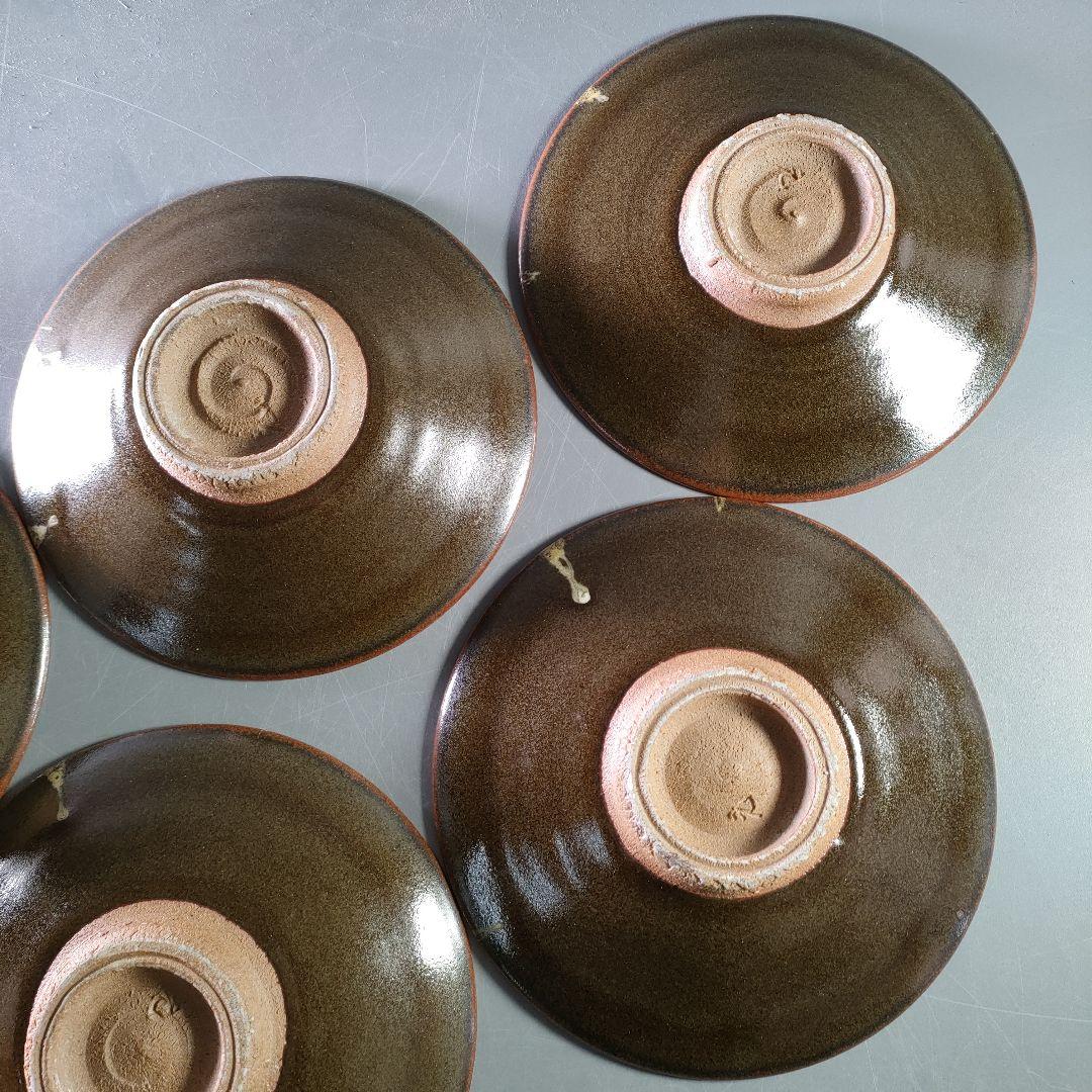 A876-1/木村元次 造/そば釉/組鉢/盛鉢/5客/