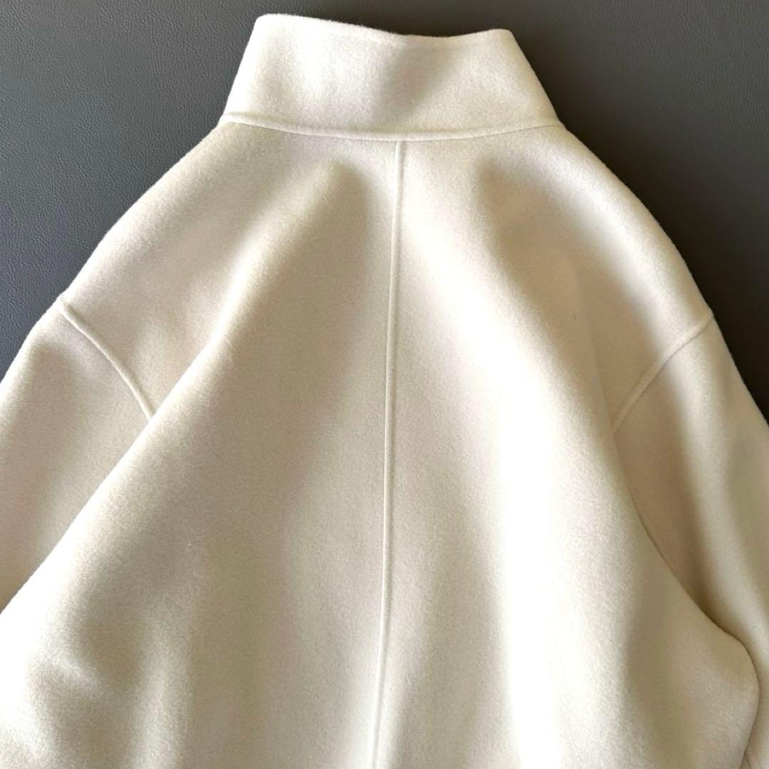 美品 希少 48サイズ 23区 ウールリバースタンドカラーコート 大きいサイズ