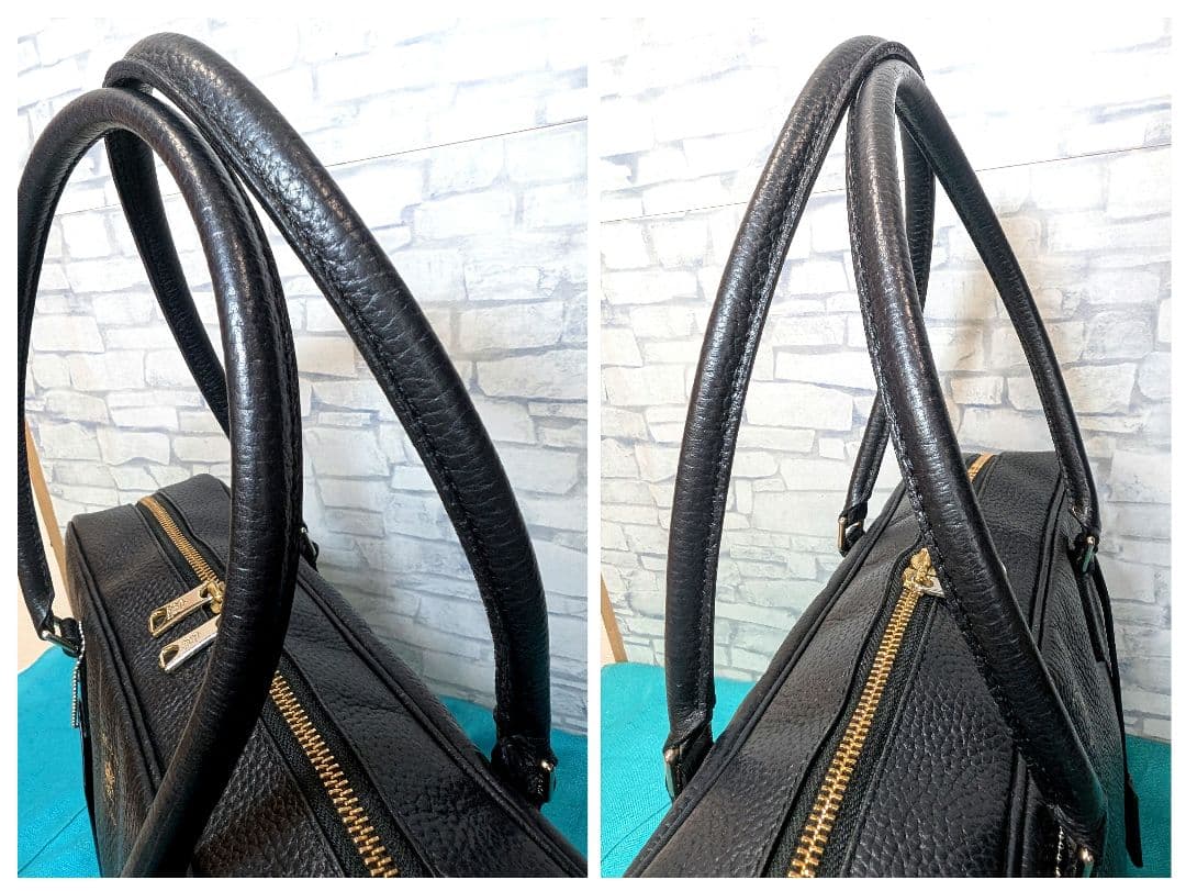 ♥美品♥AＤＭJ ショルダーバッグ レザー A4 通勤通学 ブラック