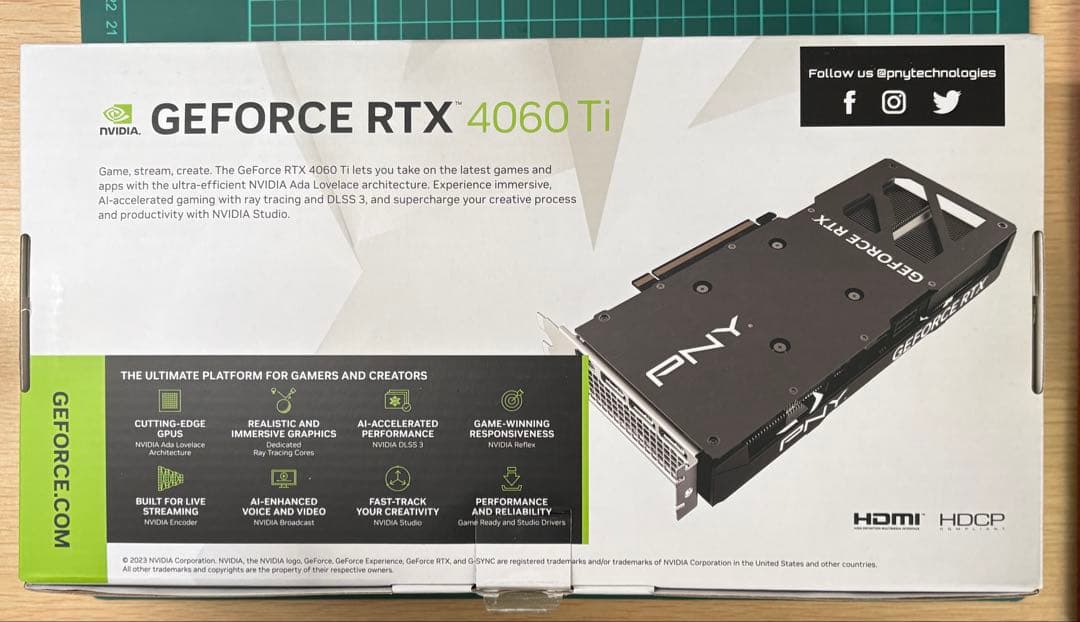 【付属品完品】PNY GeForce RTX 4060 Ti 8GB