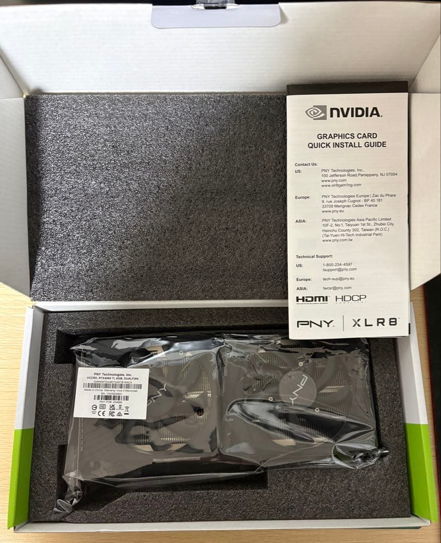 【付属品完品】PNY GeForce RTX 4060 Ti 8GB