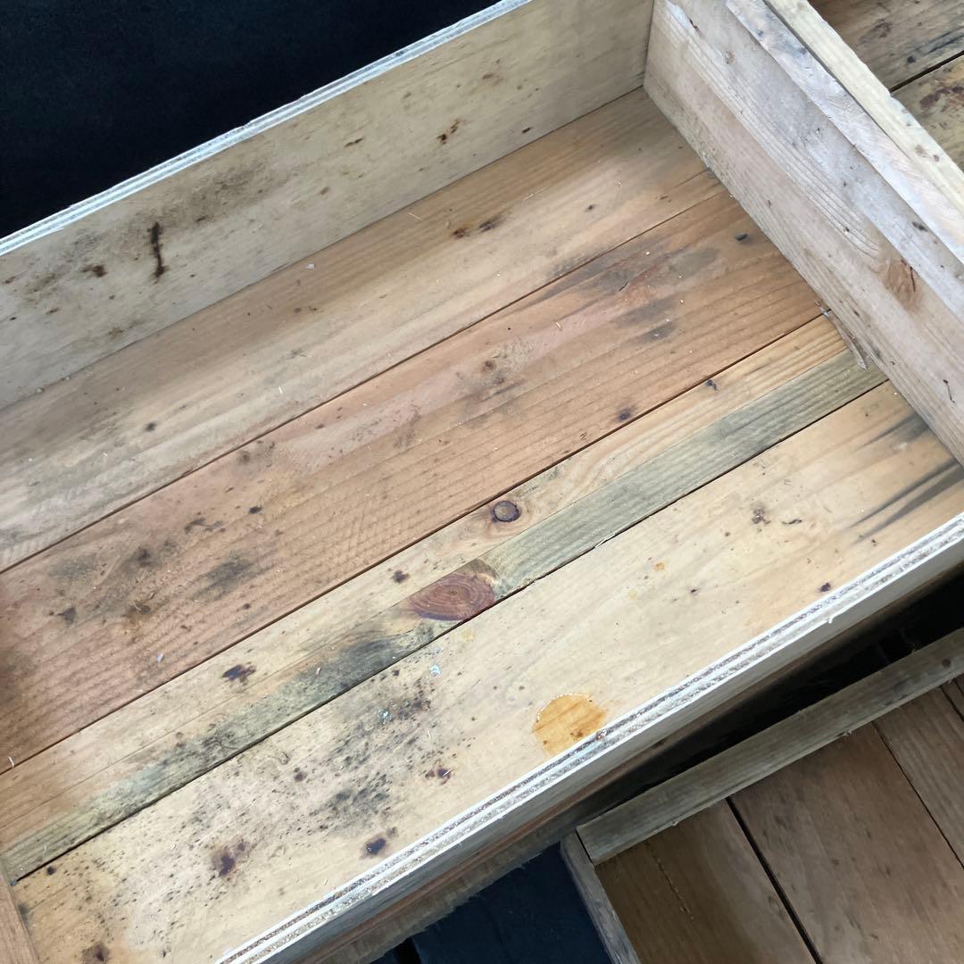 9個まとめ　魚　トロ箱　レトロ　木製箱　魚箱 魚屋 魚河岸 市場 木製　道具箱