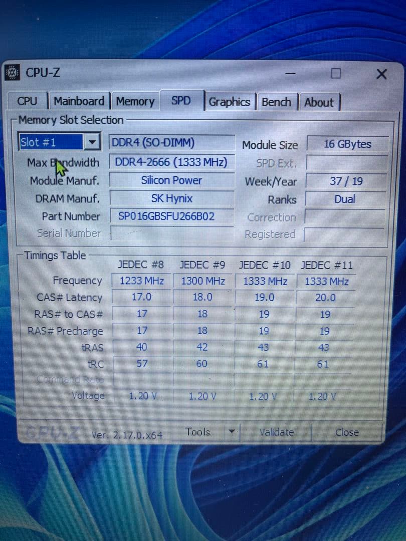 SP Silicon Power 16GB DDR4 メモリ2枚、合計32GB