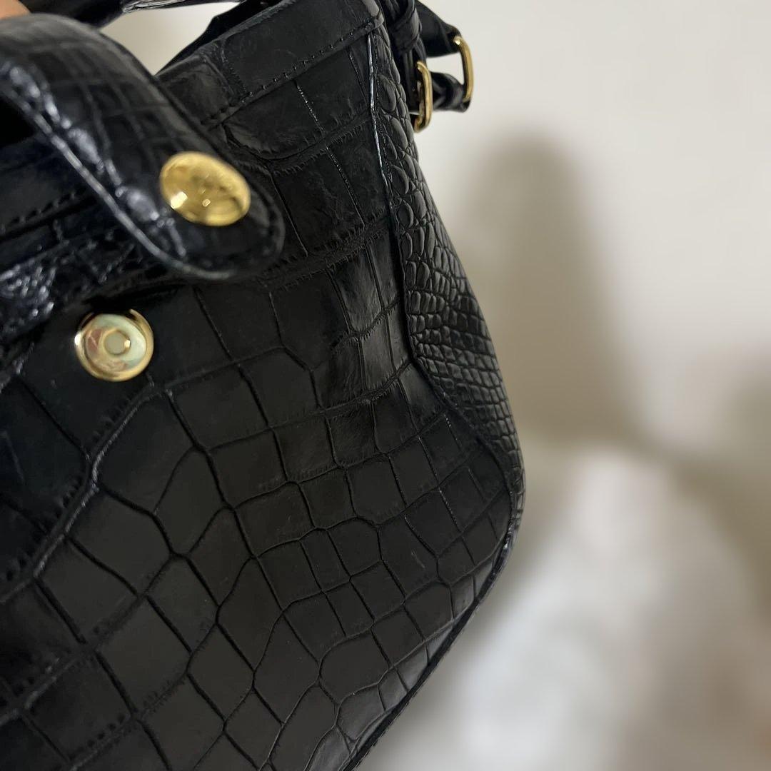 ADMJ マットクロコダイル革　バッグ