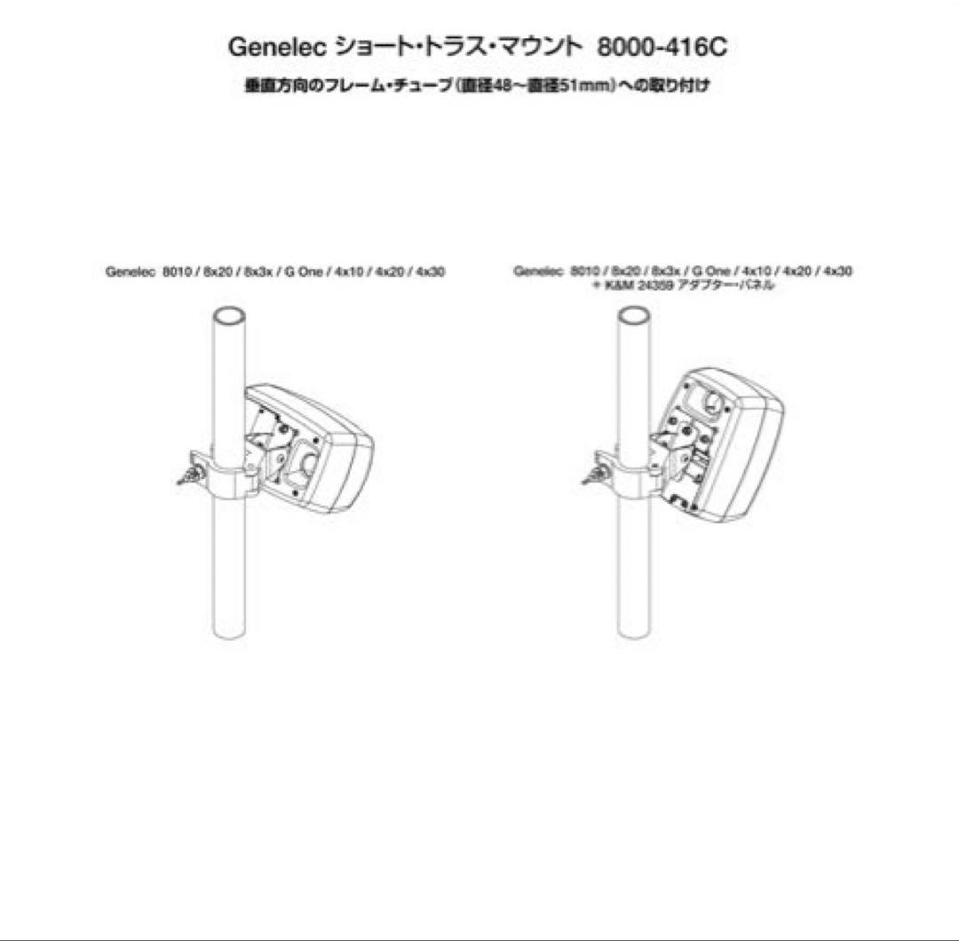 GENELEC スタンド２つセット　ショートトラス・マウント8000-416C