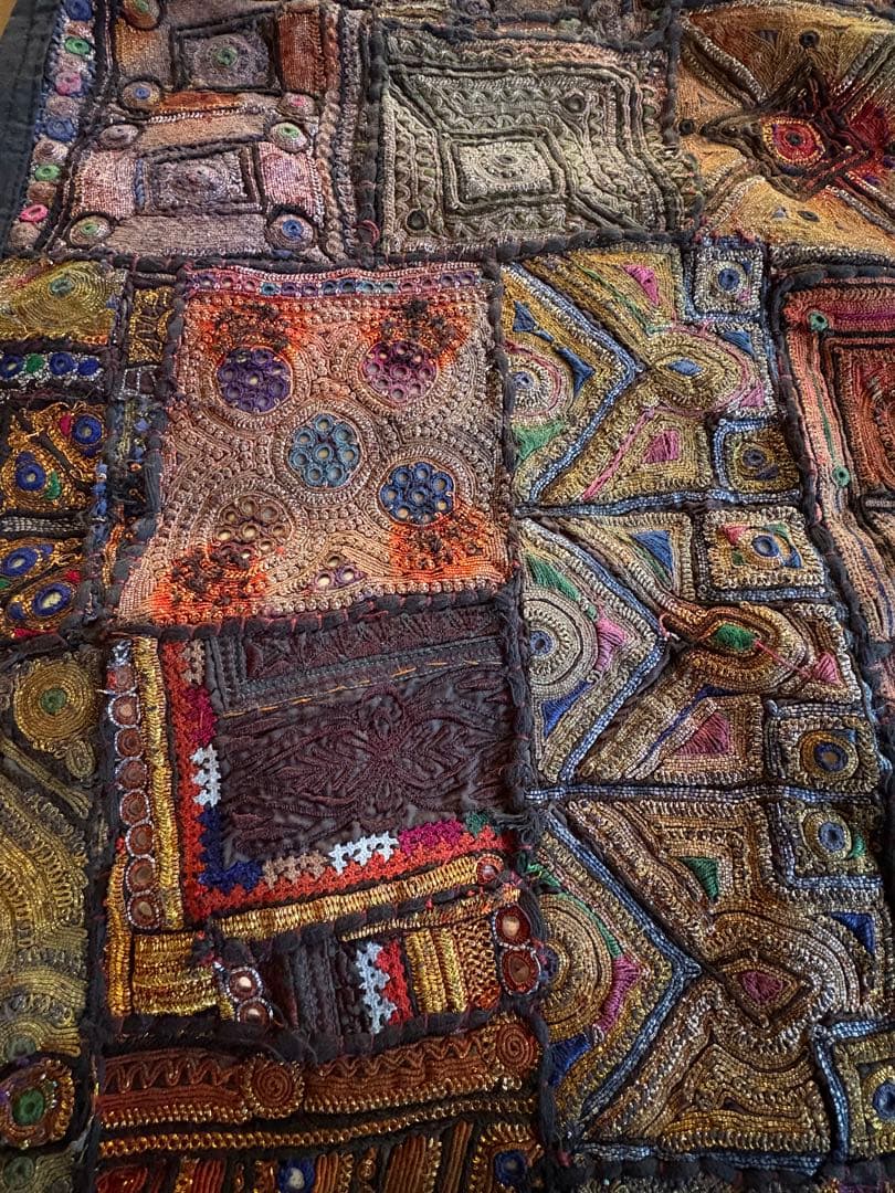 カリジャリ　インド　希少　ヴィンテージ　パッチワーク　古布　一点もの