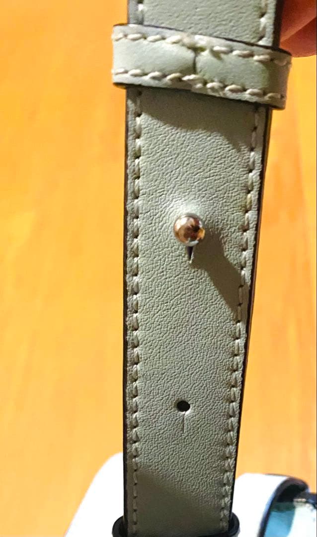 LOEWE ハンモック スモール ハンドバッグ スカイブルー シルバー レザー