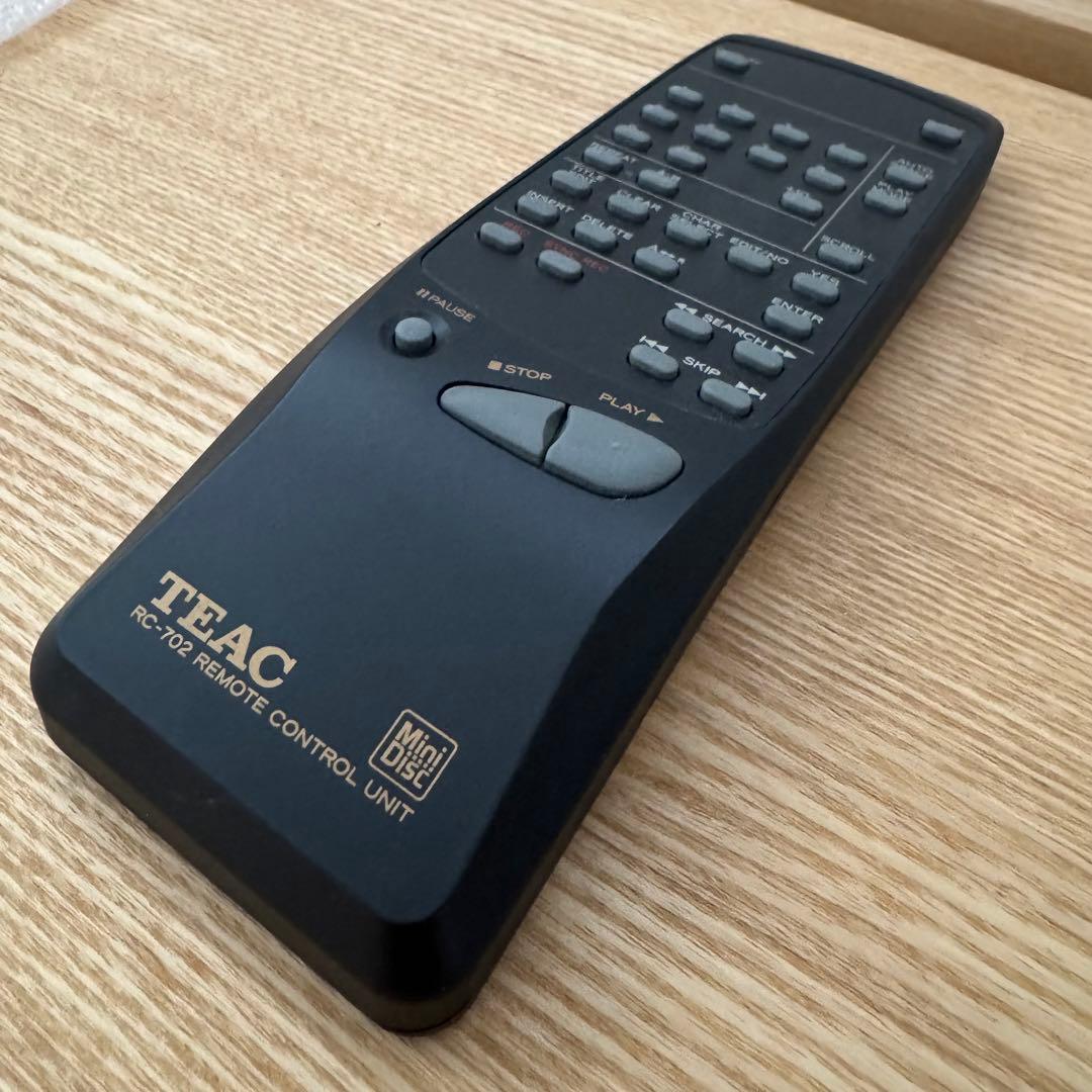 TEAC MD-5 ミニディスクデッキ＆MDディスク未使用4枚 純正リモコン付き